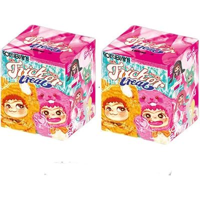 Wakuku V2 1: 1 Stuk Blind Box Vos Konijn Trick Or Treat Serie Vinyl Poppetje Verrassing Sleutelhanger Trendy Speelgoed Mysterie Cadeaus