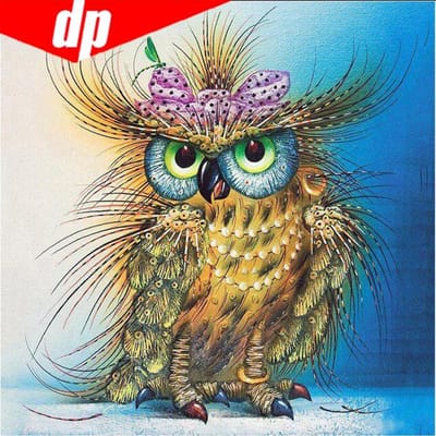 5D Diy  Stro Uil  Cartoon Gift Broderies Diamanten Versier Mozaïek Schilderij Volledige Diamant Borduursel 30x30