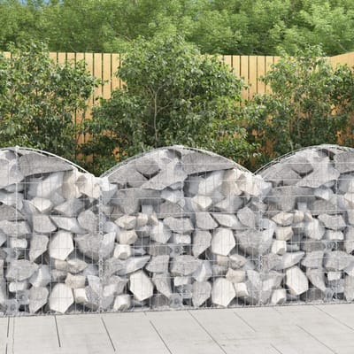 vidaXL - Schanskorf - gewelfd - 100x30x80/100 - cm - gegalvaniseerd - ijzer