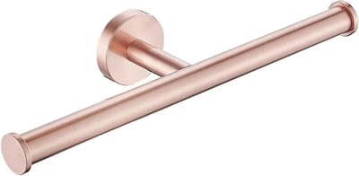 Dubbele wc-rolhouder rosé goud rond zonder klep