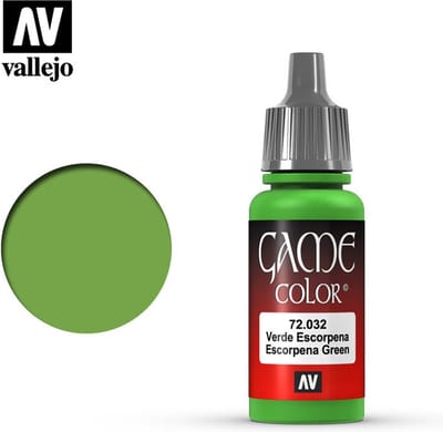 Vallejo Hobbyverf Acrylverf - 72032 Game Color - Scorpy Green - Acryl - Verf flesje - 18 ml