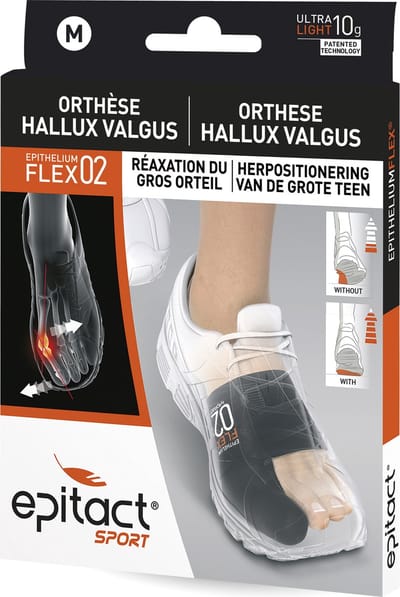 Epitact Sport - Corrigerende Hallux Valgus Orthese - Maat M (40/42) - Voor Tijdens Sporten - 1 Stuk