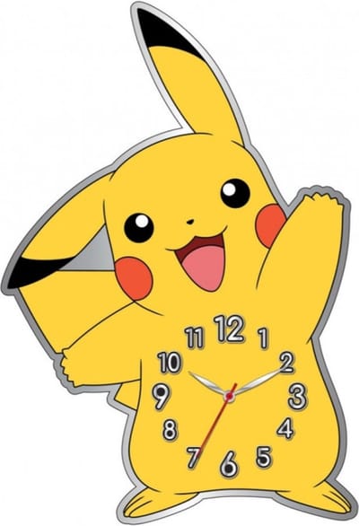 Accutime - Pikachu - Pokémon - Analoge Kinderklok - Wandklok - Metaal