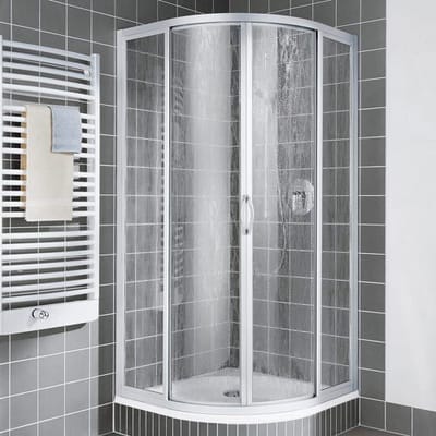 Kermi Nova 2000 quadrant shower enclosure R53 with sliding doors and fixed panels 90x90x185 cm N2R530901811K