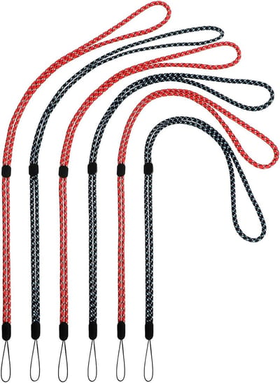 Verstelbare Nek Lanyards Set van 6 in 3 Kleuren, Kleurrijke Nylon Halsband voor Sleutels, ID Badge en Polsband