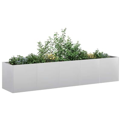 vidaXL - Plantenbak - 200x40x40 - cm - gegalvaniseerd - staal