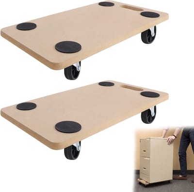 2 Stuks Rolplanken 58 X 29 Cm Transportwielen Meubelwielen Wielen Transportwiel Transporthulpmiddel Kistwielen Voor Verhuizing Meubeltransport Tot 200 Kg