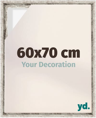 Your Decoration - Baklijst 60x70 cm - Wit Vintage - Baklijst voor Canvas - MDF - Lyon