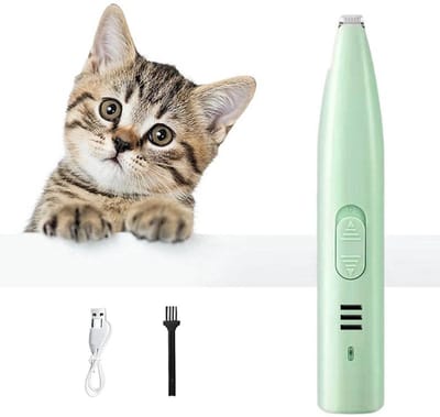 BlueTime® Honden & Katten Tondeuse - Mini Trimtafel Trimmer voor Pootjes en Oren - Draadloos & Extra Stil Scheerapparaat - Kat, Hond en Dieren Trim set