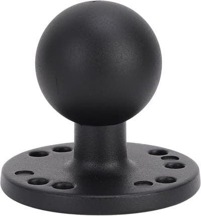 MK Stoer - Kogelmontage - Aluminium - RAM-montage - 1,5 Inch - AMPS-gat - C-maat - Bal - Dubbele Socket-arm - Ronde Plaat - Geschikt voor - Zwart