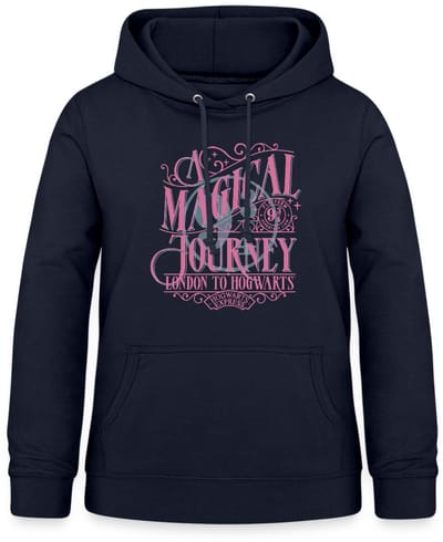 Harry Potter Perron 9 ¾ Ontwerp In Roze & Blauw Hoodie Dames