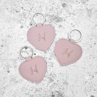 Fien & Feau - Hangers- Sleutelhangers - Juf - set van 3 - roze