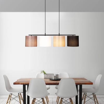 Asir - Kroonluchter - Zwart wit - 110 x 120 x 25
