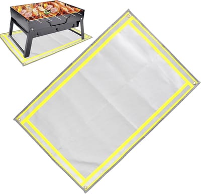 Vuurmat - Vloerpad - Terras Beschermen - Reflecterende Coating - 81 x 61 cm - Zwart