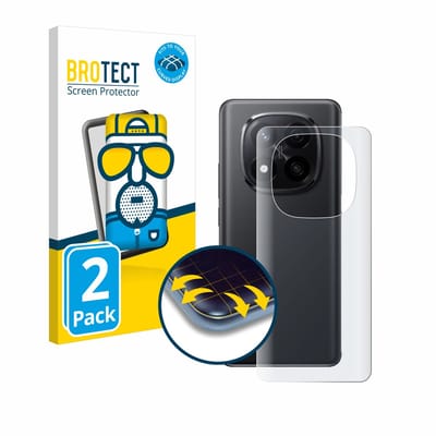 BROTECT - Screenprotector voor Xiaomi Redmi Note 14 Pro Plus (Achterkant) - Folie Beschermfolie matte volledig dekking 2 Stuks