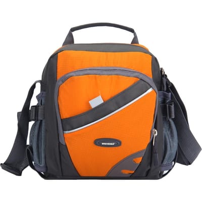 Sac à bandoulière en nylon unisexe, couleur contrastée, fermeture éclair, multi-poches, sacs à bandoulière, sac à main orange
