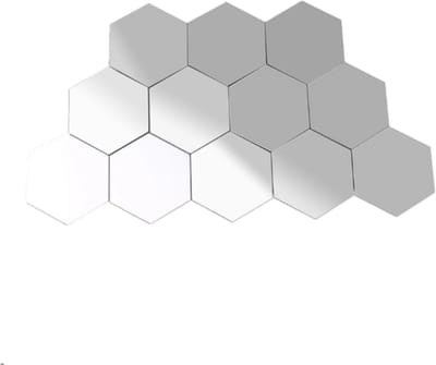 12 stuks Hexagonal Acrylic Mirror - Plakspiegel - Hexagon Wandspiegel - zelfklevend - decoratie - LOUZIR