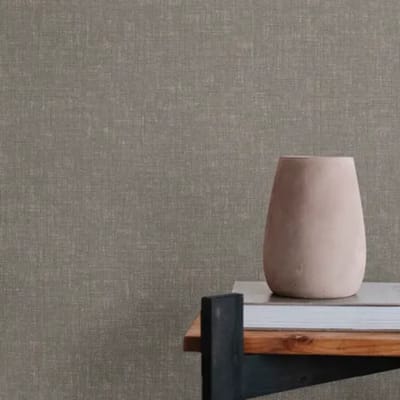 Decomode Vliesbehang Linen Shimmer - Warm Grijs - 10,05m X 52cm