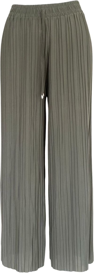 Hoogwaardige Dames Flare Broek / Pants | Flared Pantalon | Lichtgroen - Maat S