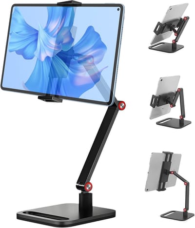monitorhouder voor 12-17,3 inch scherm desktopstandaard telefoonhouder 16 inch universele uitbreidbare displaybasis iPad-standaard 12,9 inch tabletstandaard verstelbare draagbare houder dock