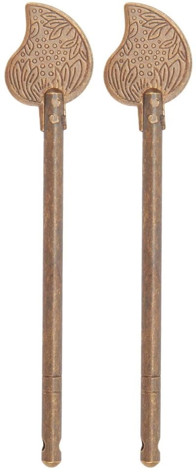 Allecto - Messing Deur Klink Vergrendeling Pin - Retro Stijl - 11 Cm