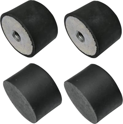Set van 4 Anti-Vibratie Voeten Ø25mm M6 - Rubber Trillingsdempers voor Machines en Apparaten
