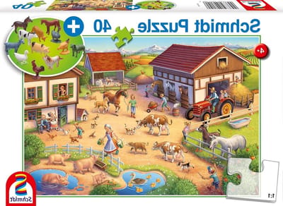 Boerderij Puzzel - Kinderpuzzel - Educatief Spel - Inclusief Extra Figuurtjes - 36x24 cm - Multicolor