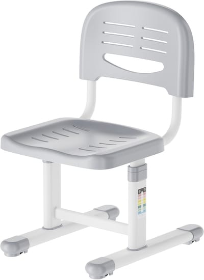 Kinderstoel Sauda bureaustoel 63-75x36x46 cm lichtgrijs en wit [en.casa]