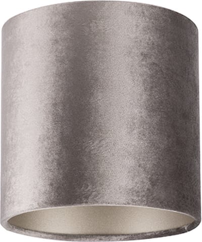 Uniqq Lampenkap velours zilver Ø 20 cm - 20 cm hoog