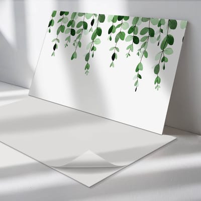 Wallfluent Vinyl Wandpaneel - Bladpatroon in hangend Wandpaneel PVC - 100 cm x 50 cm - Groente Vinyl Wandpaneel - Set van 1 - Rechthoekig Wandbekleding Vinyl - Bloemen en planten Wandpaneel - Zelfklevend Wandpaneel - Wandpaneel Keuken en Badkamer