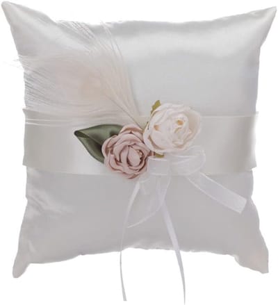 Wedding Ring Pillow - Bearer Ring Cushion - Zijde Sieraden Kussen voor Trouwringen of Verlovingsringen - 18cm×18cm