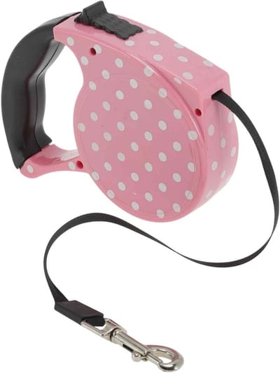 Intrekbare Hondenriem - Rollijn - Dagelijkse Wandelingen - Ergonomische Handgreep - 5 Meter - Lichtroze