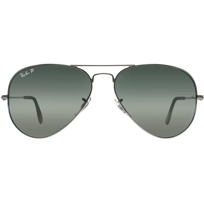 Ray-Ban zonnebril Aviator 3025 zilver gepolariseerd groene zilveren spiegel 003/59