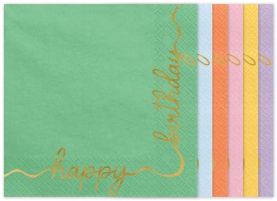 Servetten 'Happy Birthday' - 12 st.
