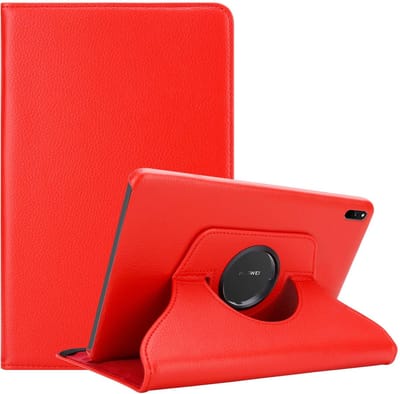 Cadorabo Tablet Hoesje geschikt voor Huawei MatePad 11 (10.95 Zoll) in KLAPROOS ROOD - Beschermhoes ZONDER auto Wake Up, met stand functie en elastische band sluiting Book Case Cover Etui