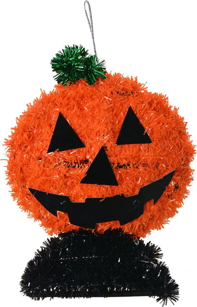 Clayre & Eef Halloween decoratie Pompoen 13x5x15 cm Oranje Kunststof Herfst decoratie