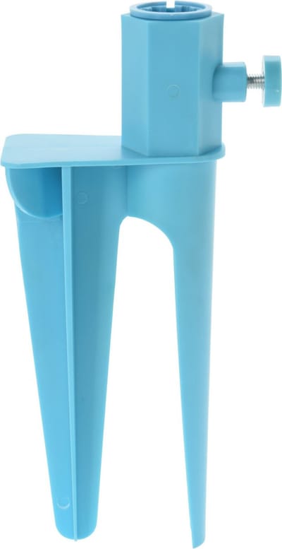 Pro Beach Parasolboor met dubbele spies - blauw - kunststof - parasolharing/parasolhouder