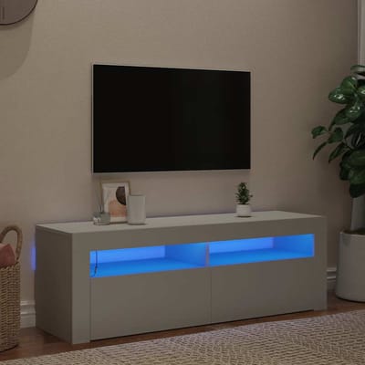 vidaXL - Tv-meubel - met - LED-verlichting - 120x35x40 - cm - wit