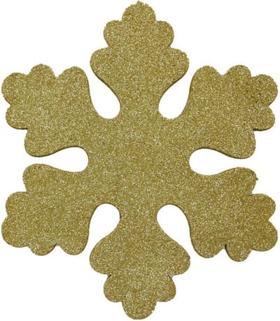 Othmar Decorations Decoratie sneeuwvlok - goud - 25 cm - kunststof foam - hangdecoratie kerst