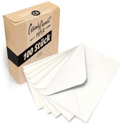 Witte enveloppen zonder venster - 100 stuks - DIN C6 (162 x 114 mm)