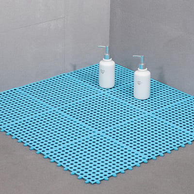 Badmat 30 X 30cm Voorkom Uitglijden Gesplitst Comfortabel Binnen Badmat voor Badkamers Keukens hemelsblauwe kleur