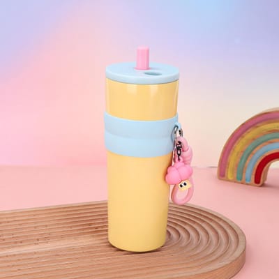 Nieuwe Creatieve Hoge Uitstralingsniveau Roestvrijstalen Thermosbeker Draagbaar Touw Draagbare Autobeker Outdoor Rietje IJs Bully Beker 710ML
