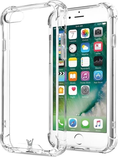 Hoesje Transparant geschikt voor Apple iPhone 7 - Shock Proof Hoesje Case met Versterkte rand