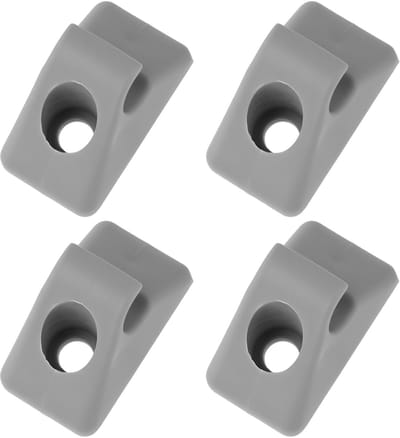 Dailygoods- Zonneklep Clip - 4 Stuks - Compatibel met Alfa Romeo 4C/Spider - Kunststof - Grijs - Beveiligt Zonneklep