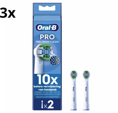 Oral B PRO Precision Clean Opzetborstels Wit - 3 x 2 stuks
