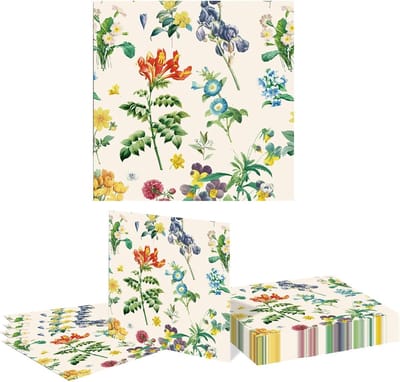 Dailygoods- Servetten 20 stuks - Vintage Bloemen - 2-laags 33 cm - Wegwerpservetten - Tafeldecoratie - Ideaal voor Feesten - Papieren Servetten