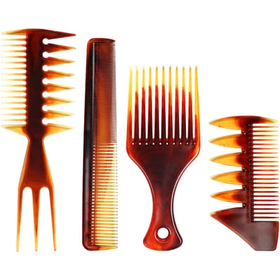 4 STKS Haarborstel Kam Set Grove Kam Kappers Styling Tools Natte Pick Kapper Kam barnsteen