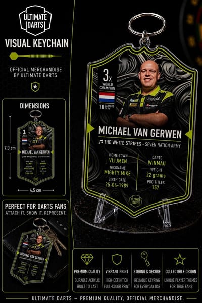 Ultimate Card Key Chain Michael van Gerwen