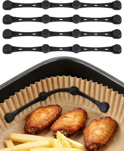 Siliconen Magneten Set voor Airfryer - Hittebestendige Accessoires voor Bakpapier en Koken - Universele Houders voor Makkelijk Gebruik