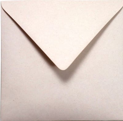 Ecologische Beige enveloppen A5 - 155 x 155 mm - 25 stuks - NK natgelijmde - 120 gram - Crush - Netuno